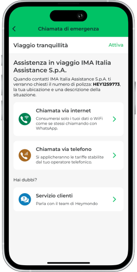 App per l'assicurazione di viaggio