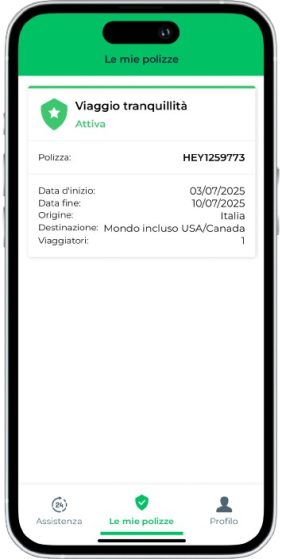 App per l'assicurazione di viaggio